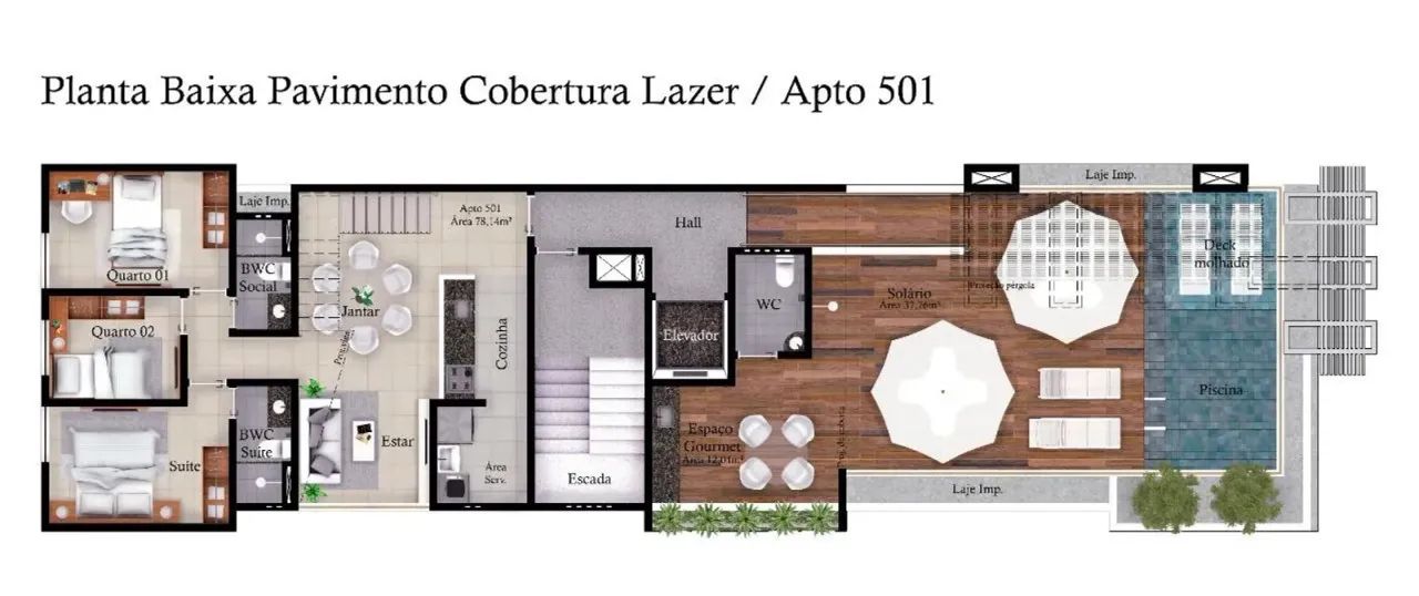 Apartamento para Venda em João Pessoa, Bancários, 2 dormitórios, 1 suíte, 2 banheiros, 1 v - Foto 3
