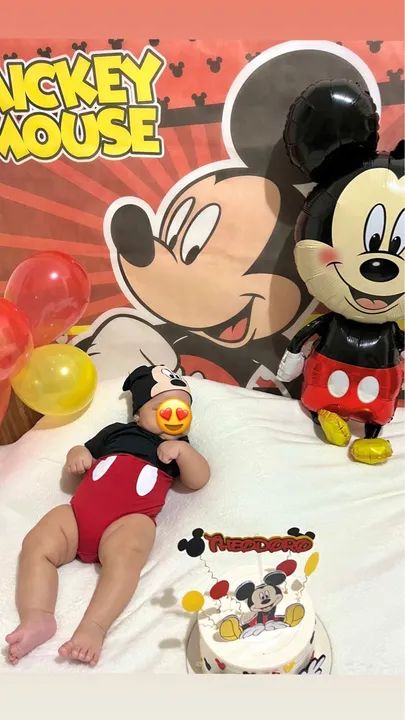 Body Mickey + touquinha 