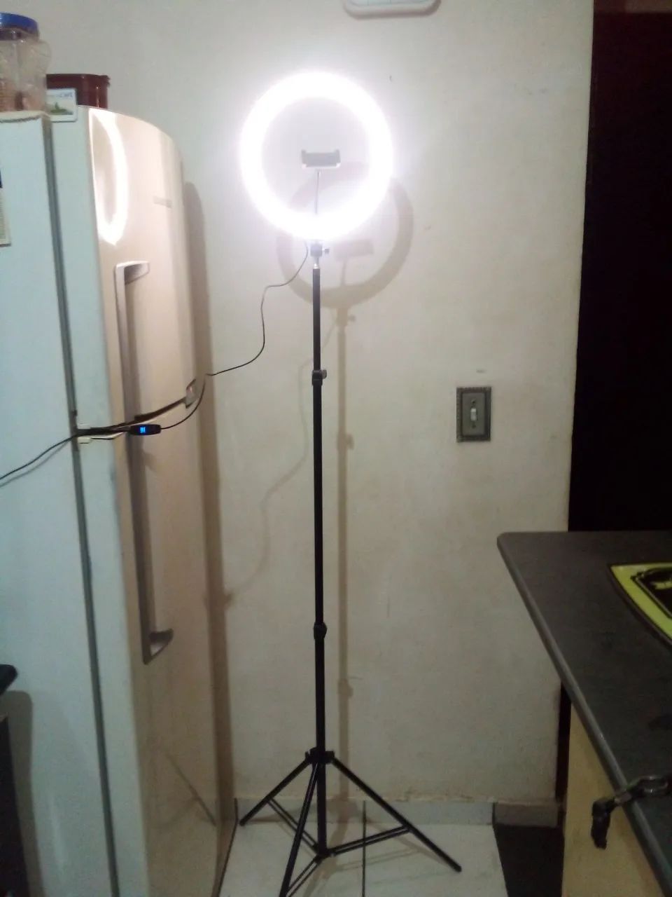 Tripé profissional ring Light 2m iluminação foto - video p/ celular 
