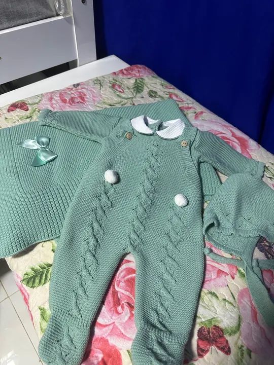 Saída maternidade tricô nova - Foto 3
