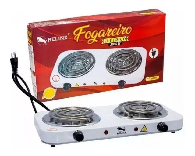 Fogão elétrico NOVO, 2 bocas de resistência blindada, 2500w, 220v. Entrega GRÁTIS*