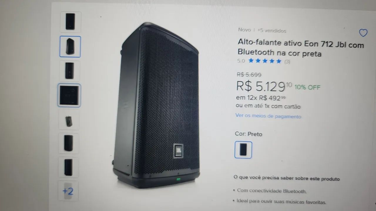 01 caixa JBL EON nova 12