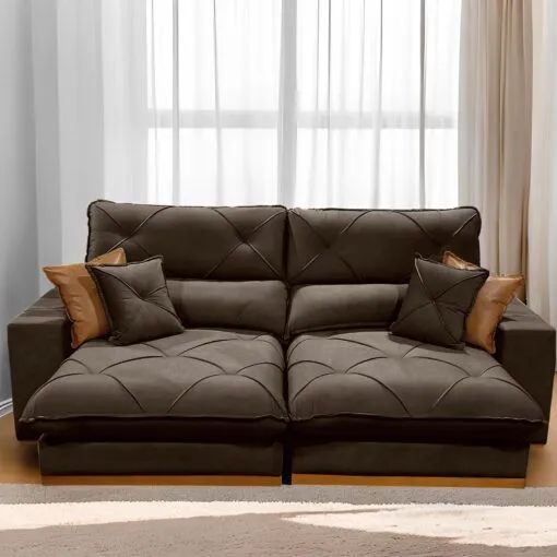 SOFÁ SUPER CONFORTO ALTA QUALIDADE ESP D33 MOLAS ENSACADAS 2.5 LAR SURPREENDA-SE!! UETYTY - Foto 2