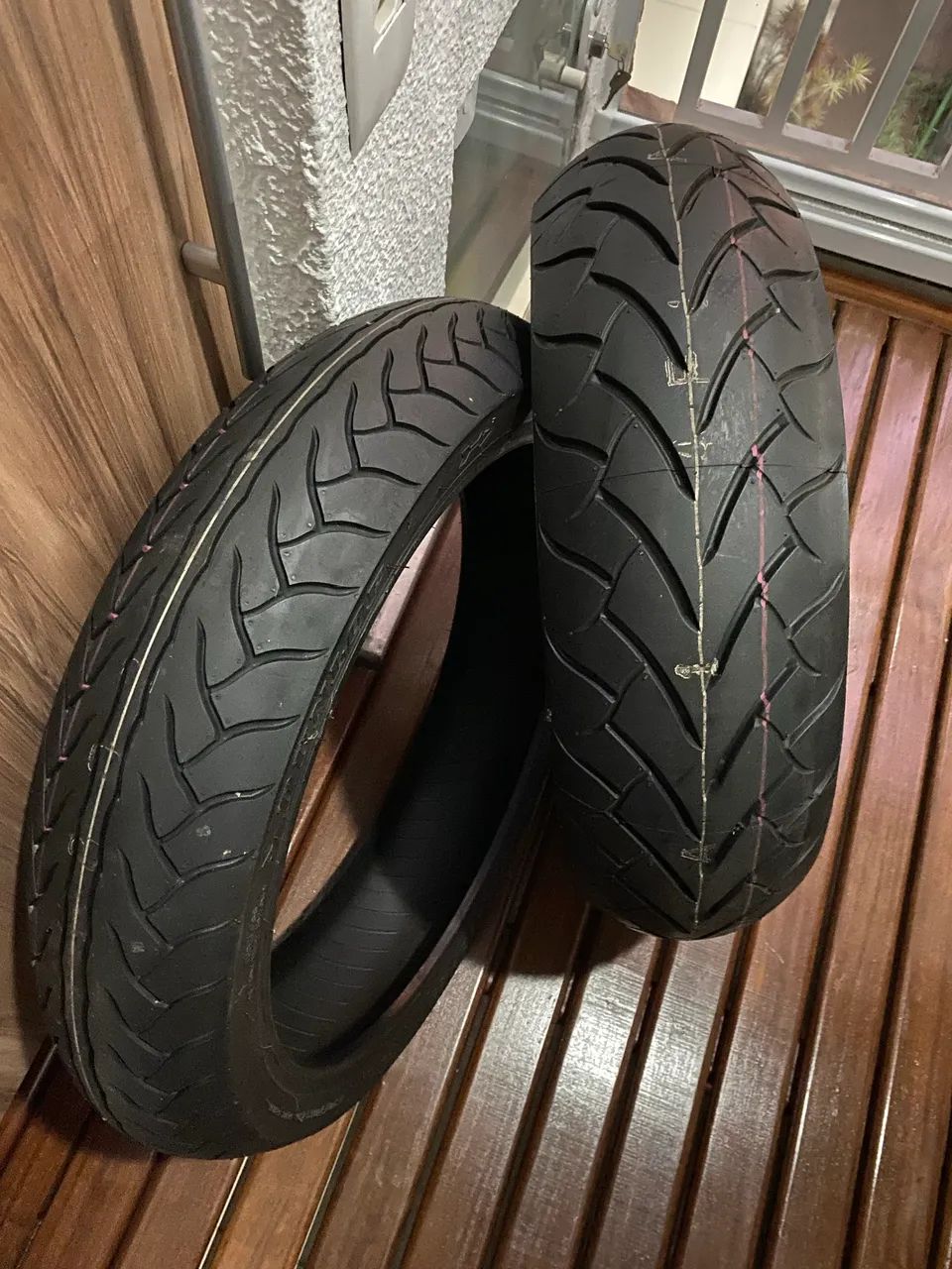 Oportunidade Par Pneus Dunlop - Vulcan S 120/70 e 160/60-17 - Foto 2