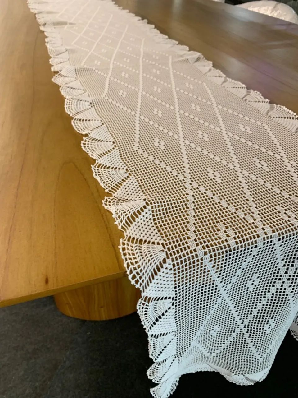 Trilho para mesa em crochê super chique 3m artesanal - Foto 4