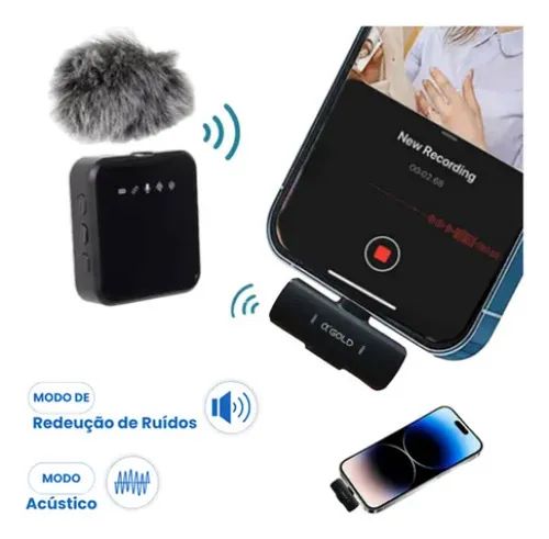 Microfone sem fio para celular - Excelente qualidade! - Foto 2