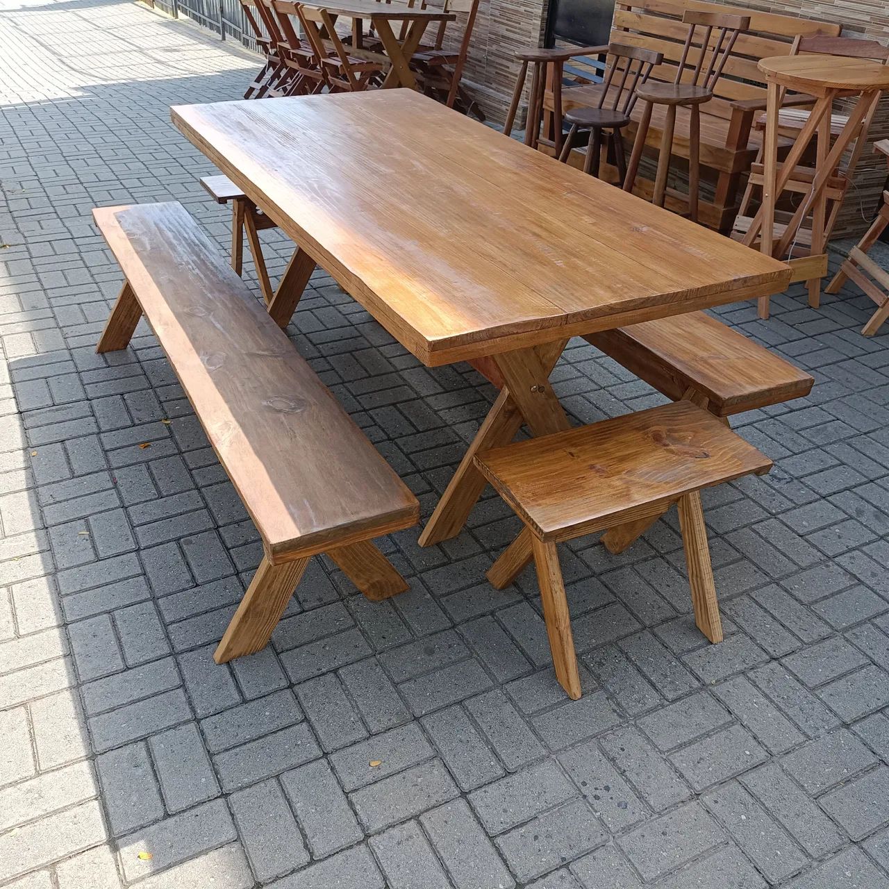 Mesa nova rústica para pronta entrega