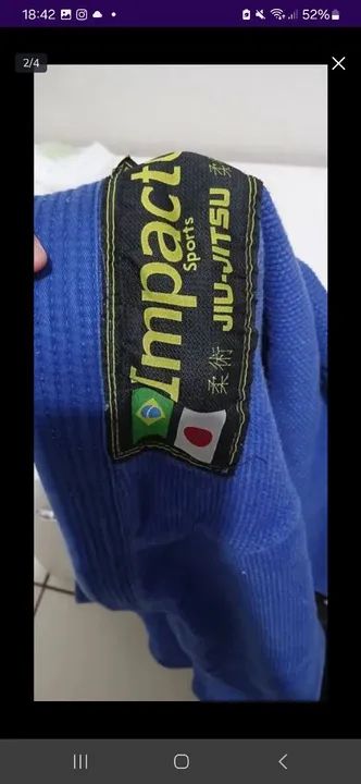 Kimono de Jiu-Jitsu Azul - Tamanho M - Foto 2