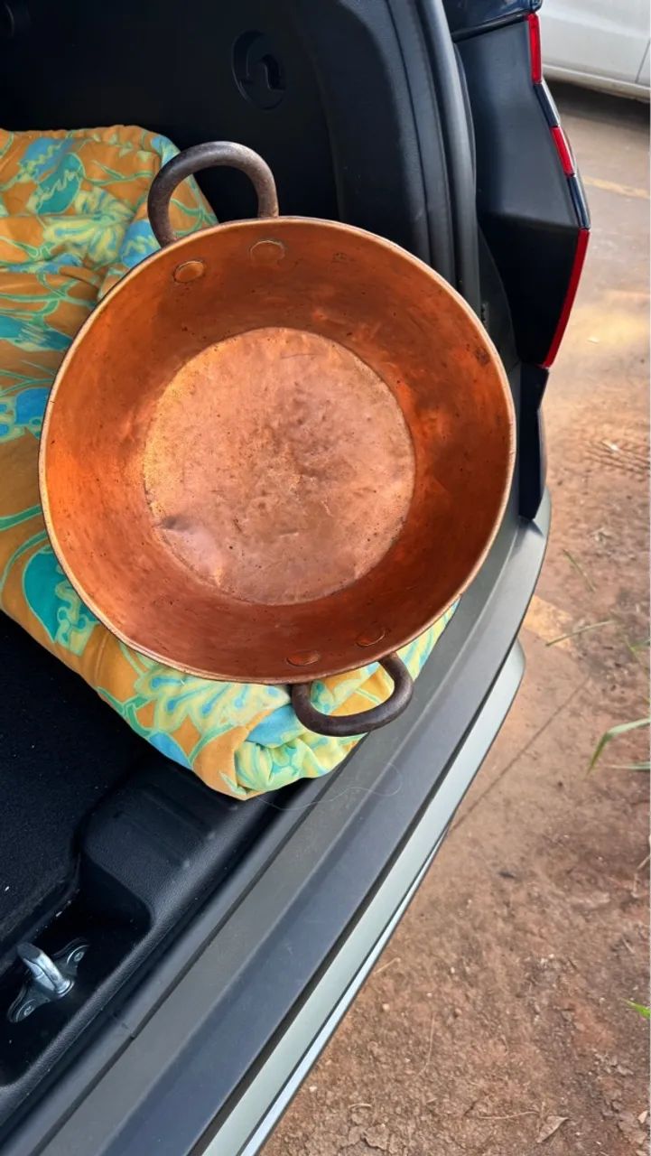 Tacho de cobre antigo puro 5 litros 