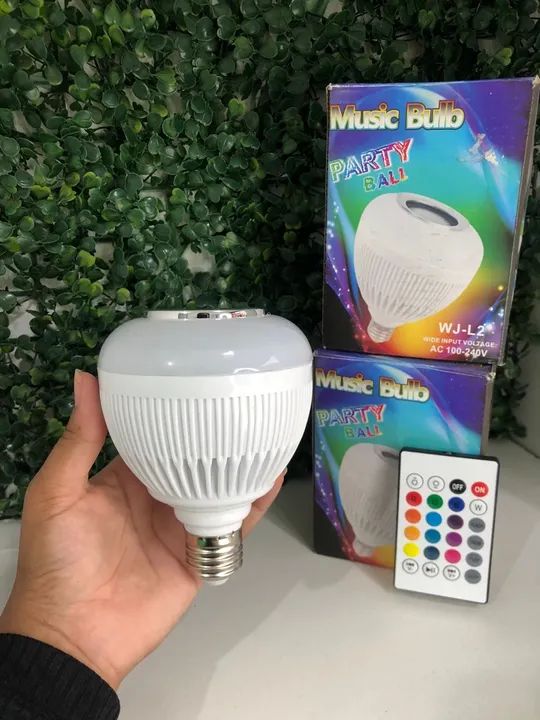 Lâmpada de música com Bluetooth e controle remoto - Festa!