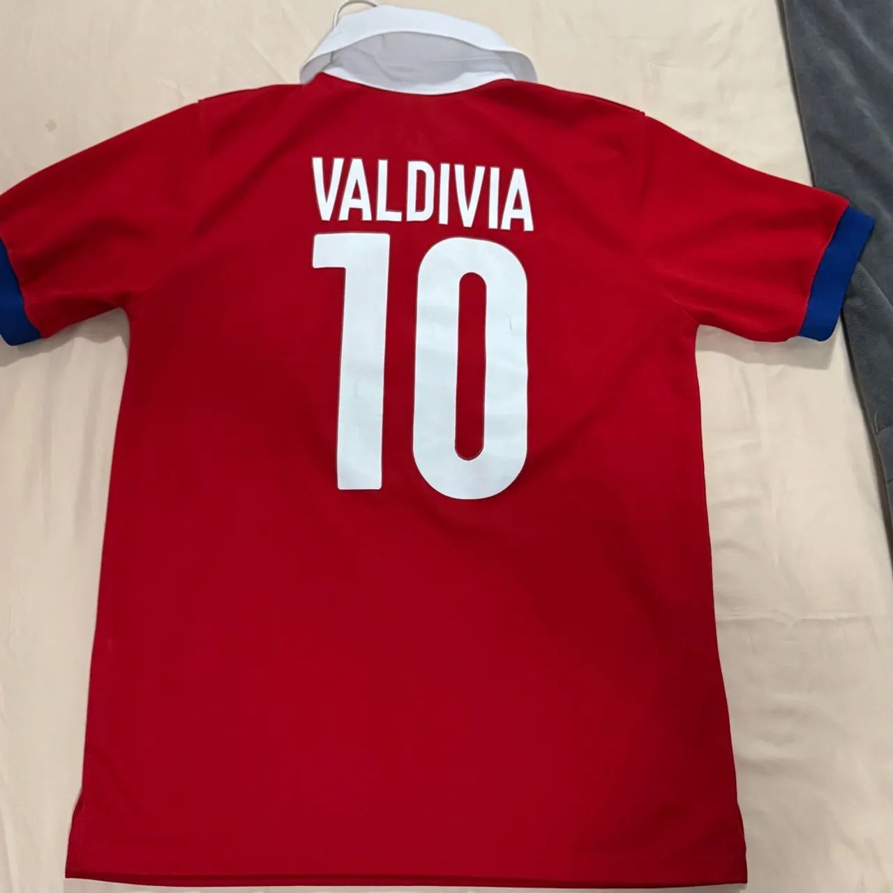 Camiseta Polo Oficial da Seleção do Chile Valdivia #10 2014/15(?) - Foto 4