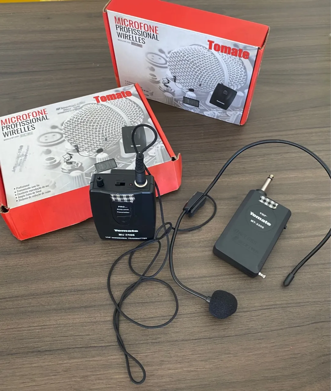 2 Microfones Wireless Tomate