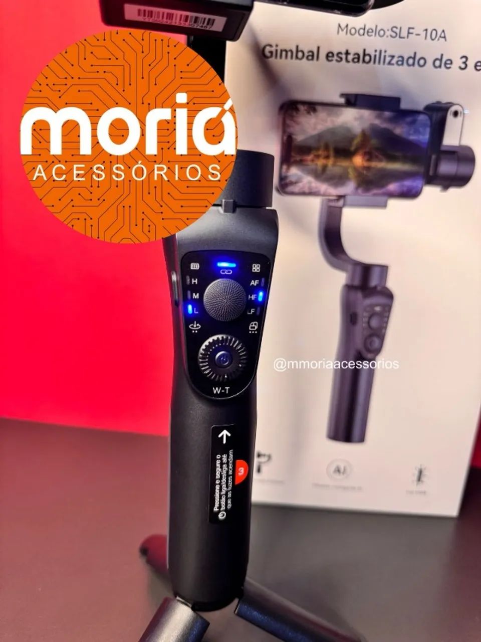 Estabilizador Gimbal para Celular C/ Rastreamento de Rosto P/ Videos aGold - SLF-10A - Foto 2