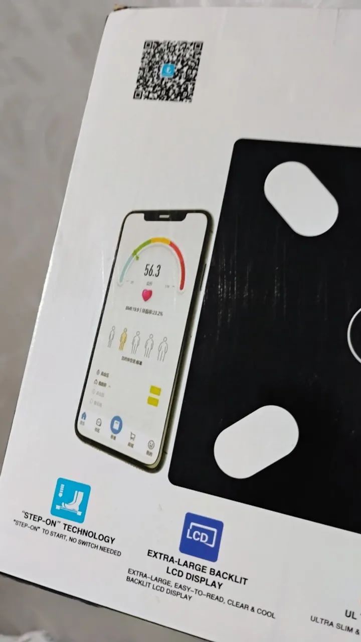 Balança Digital Medidora Corporal Bioimpedância até 180kg - Com Pilhas - Nova - Foto 5