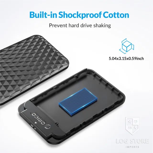  Case Externo para HD/SSD SATA 2.5 USB 3.0 - 2520 - Orico Com cabo USB 5Gbps - Foto 5