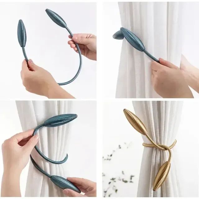 1 Par Abraçadeira de Cortina Flexível de Luxo  - Foto 3