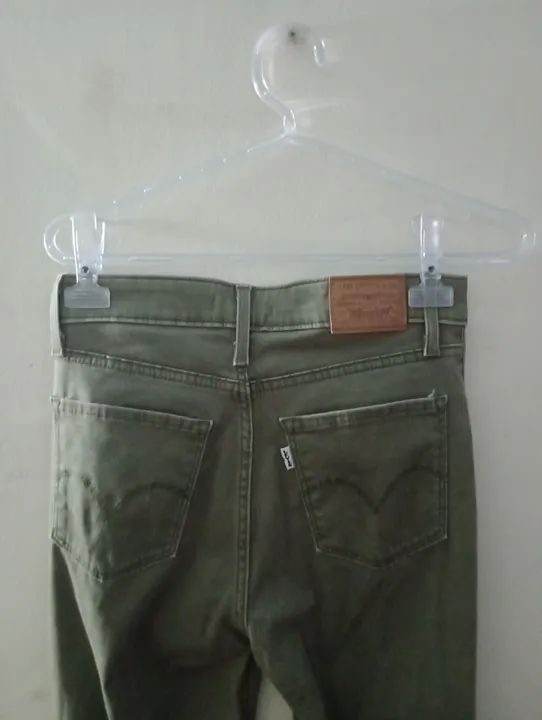 Calça Jeans Verde Militar Skinny - Foto 2