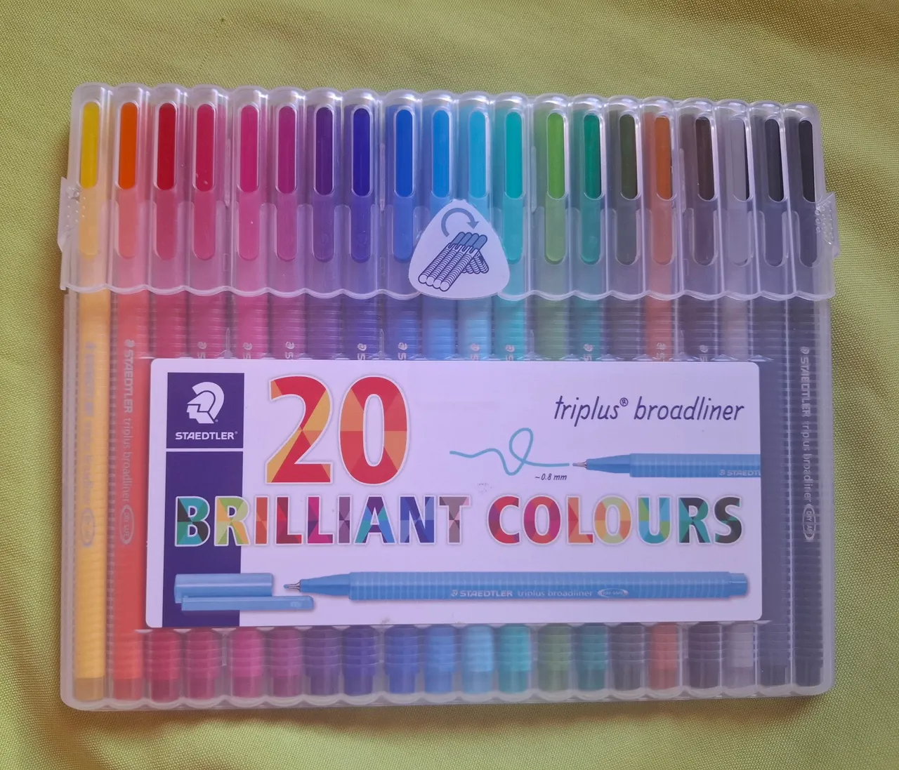 Canetas marca texto Staedtler Triplus Broadliner 20 cores