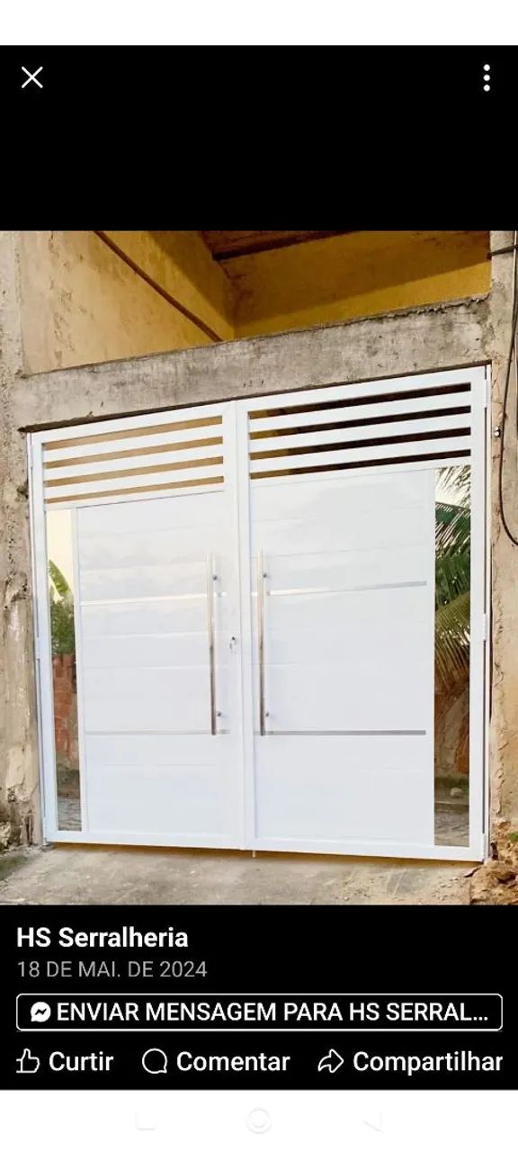 Portão de alumínio garagem em até 10x sem juros, valores a partir de: