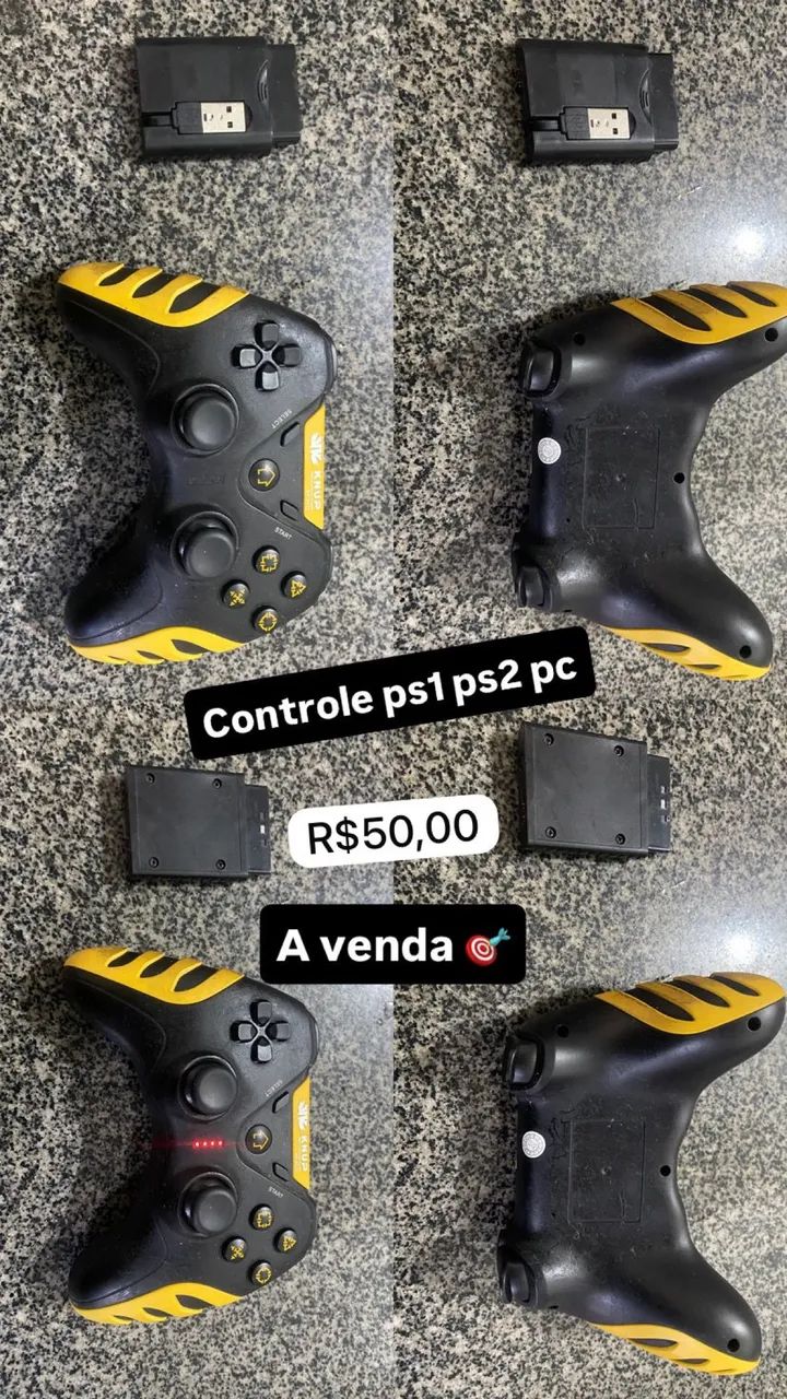 Controle sem fio PC PS1 PS2