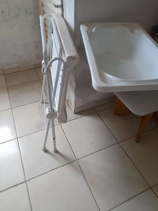 Banheira para Bebê com Trocador -  Branca - Foto 5