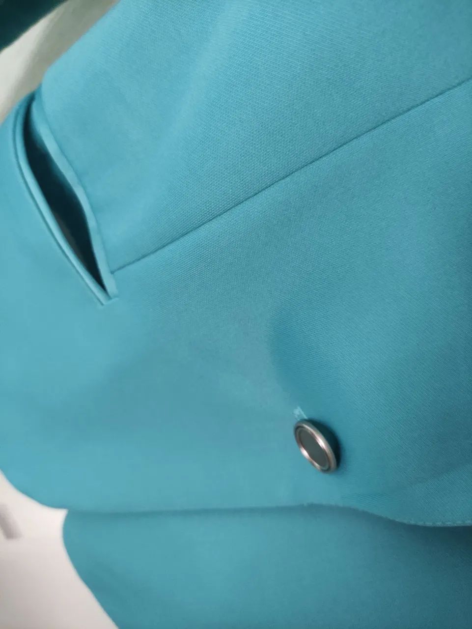 Blazer Feminino Azul Turquesa - Foto 2