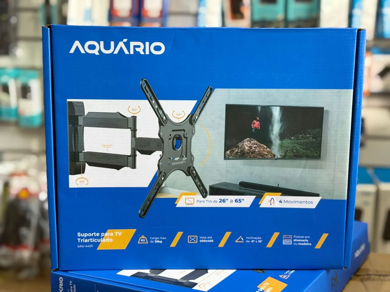 Suporte para TV Articulado Aquário - até 65 polegadas