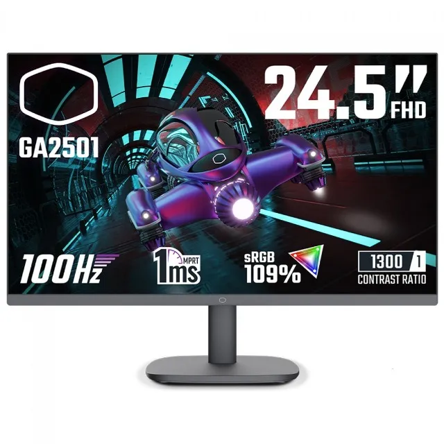 Monitor Gamer Led 24.5", 100Hz, 1Ms, Cooler Master Cmi-Ga2501-Br, Ips, Full Hd, Hdmi, Vga,