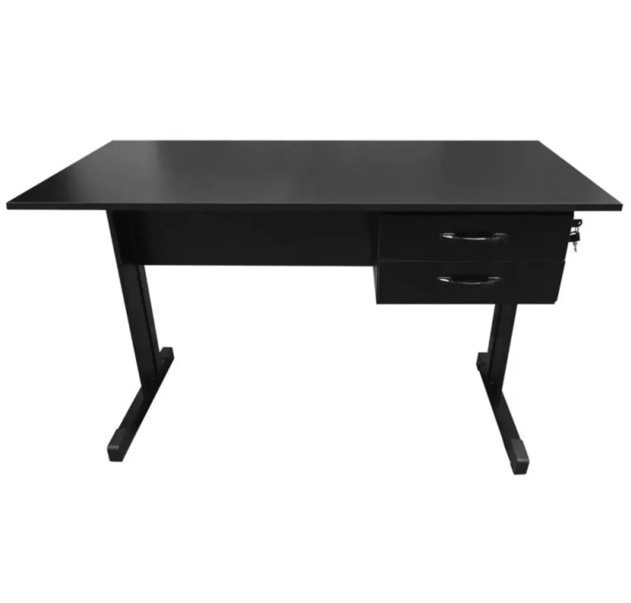 Black Desk with 2 Standard Drawers