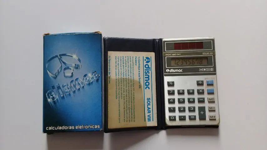 Calculadora Dismac Solar VIII Funcionando Na Caixa C/ Manual (Usado) - Foto 5