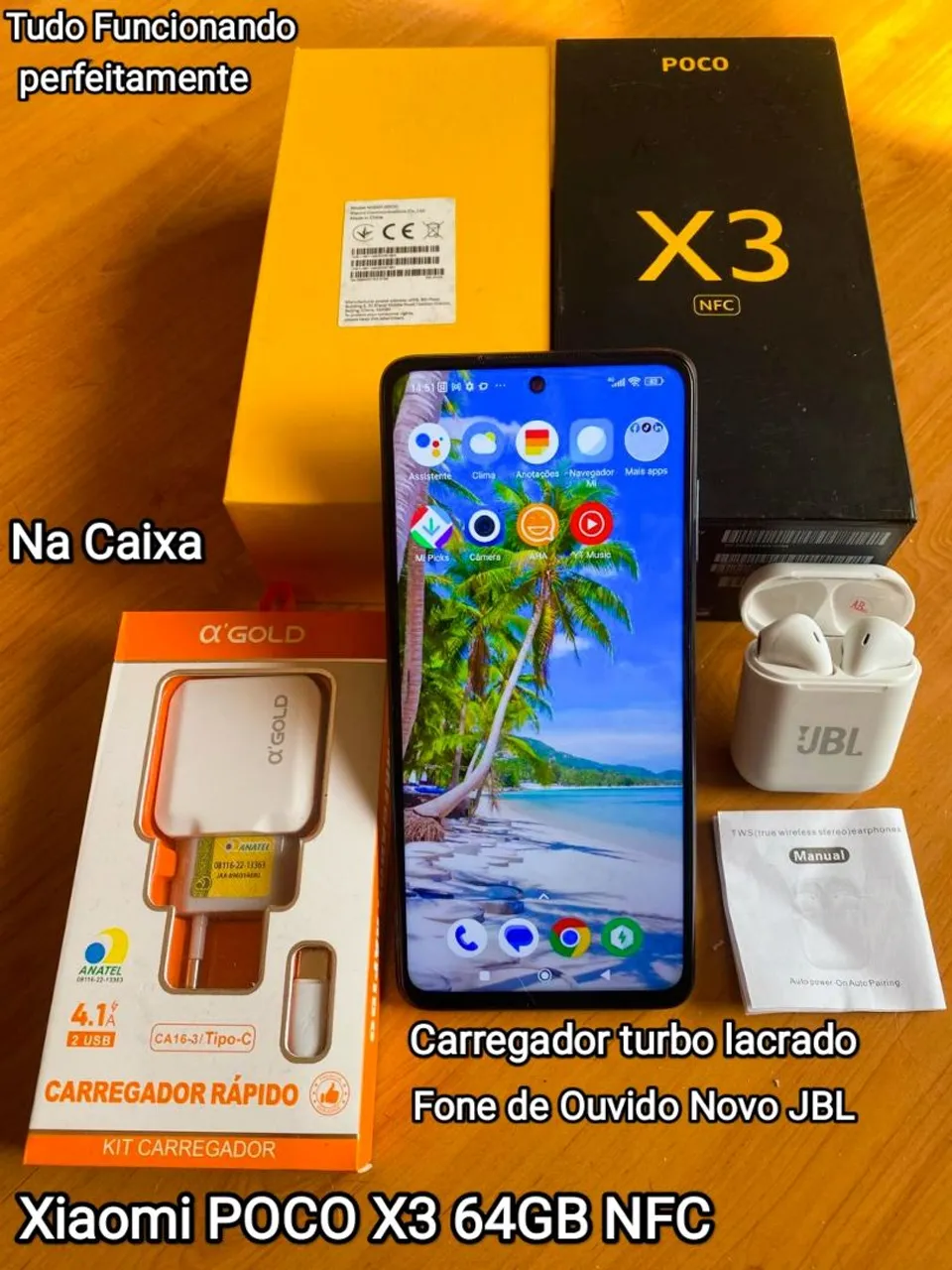 Xiaomi POCO X3 64GB+NFC+ Carregador lacrado.**baixei pra vender**