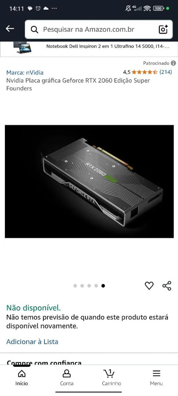Placa de Vídeo GeForce RTX 2060 super founders edition - Foto 5