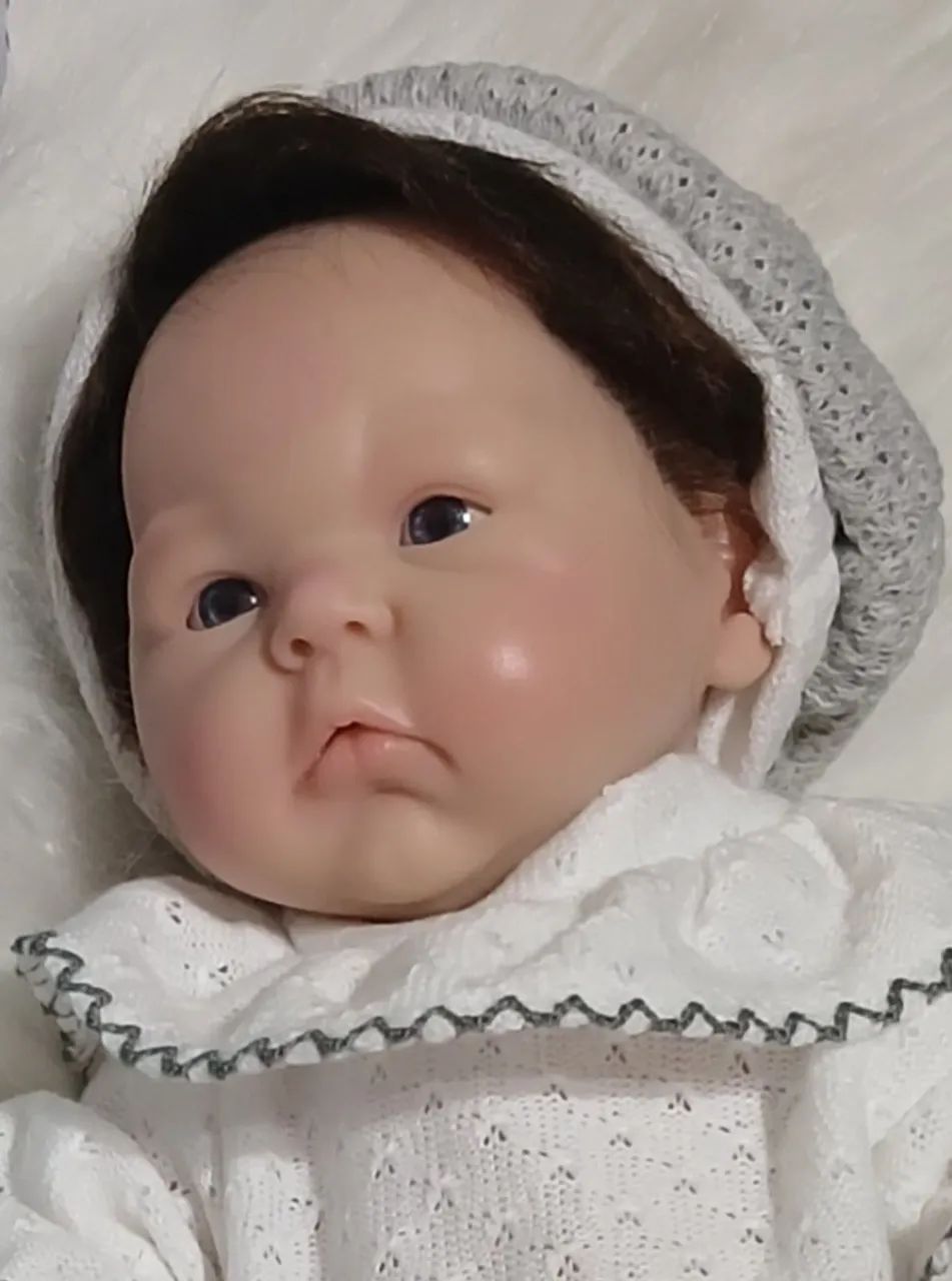 Boneca bebê reborn de silicone sólido menino  - Foto 5