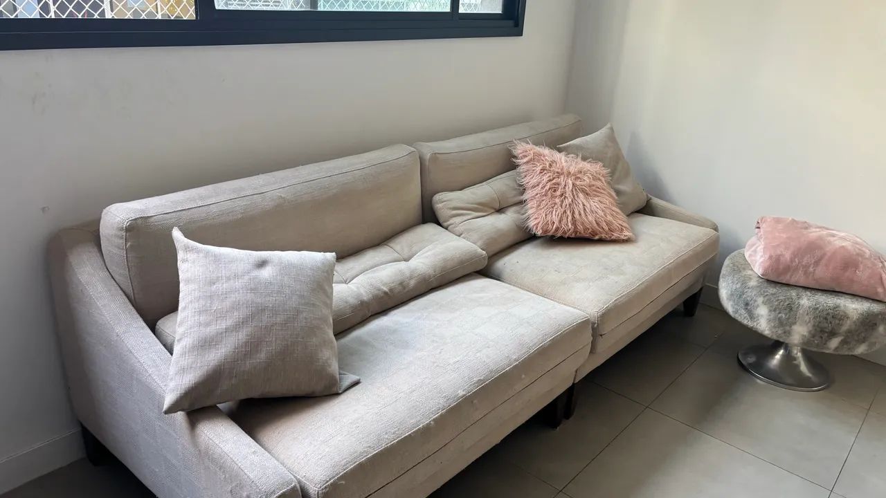 Sofá em Linho Beje - Foto 4