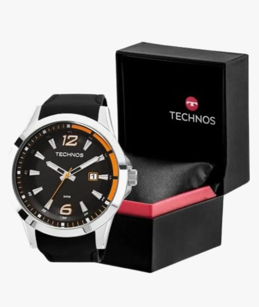Relógio Technos, Pulseira de Silicone, Masculino Preto