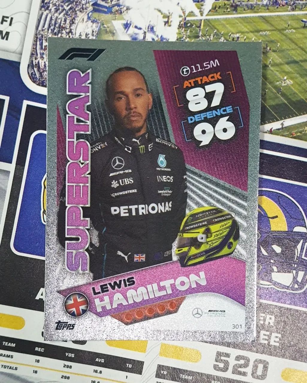 Card Hamilton Prata Topps Superstars  - Foto 3