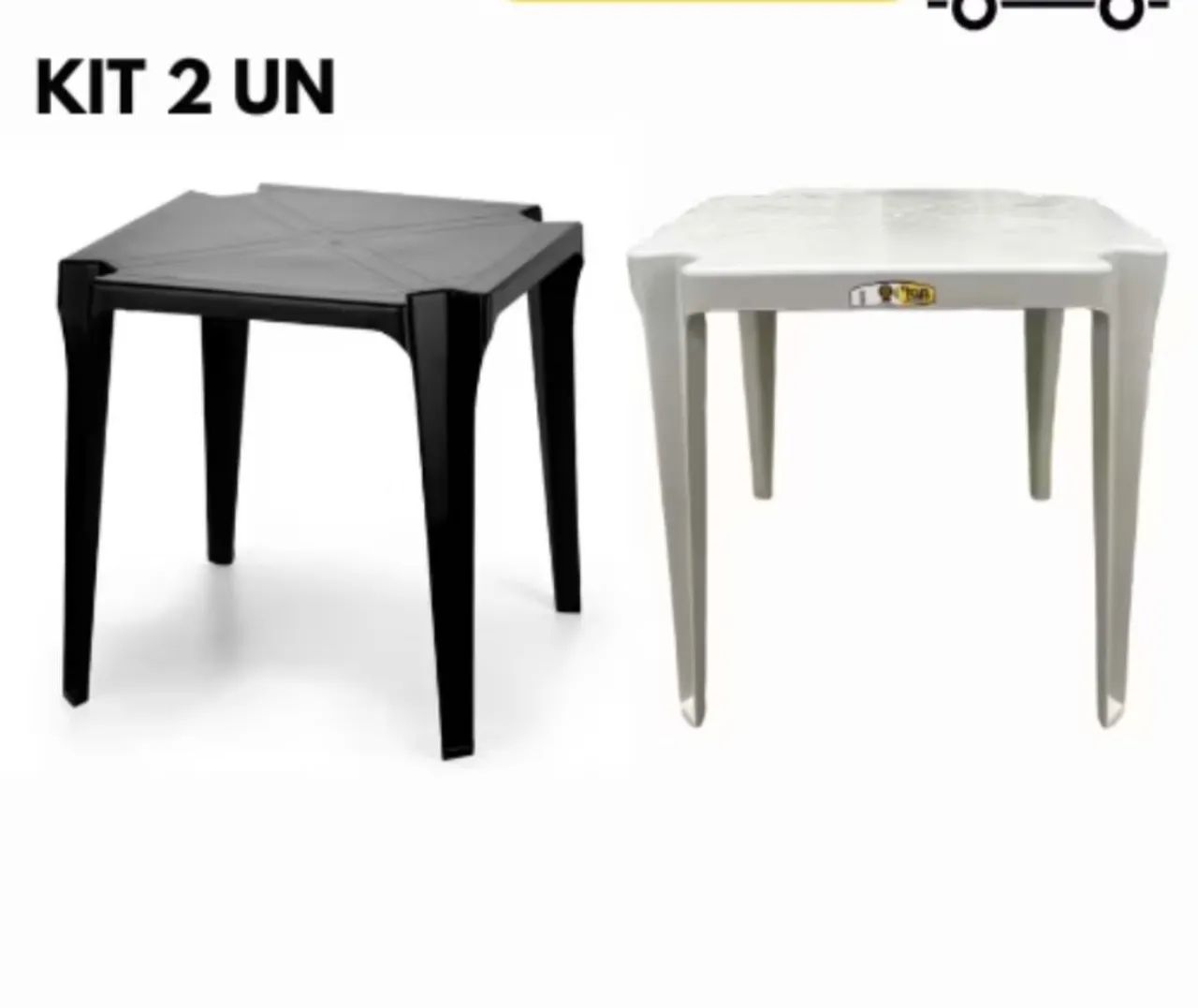 Mesa e banco plástico