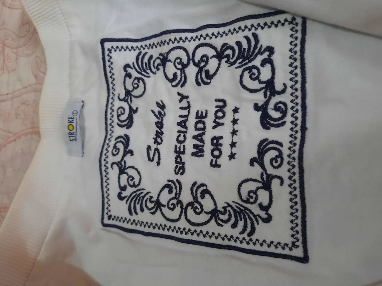 Casaco Stroke Feminino Estampado Azul e Branco - Foto 3