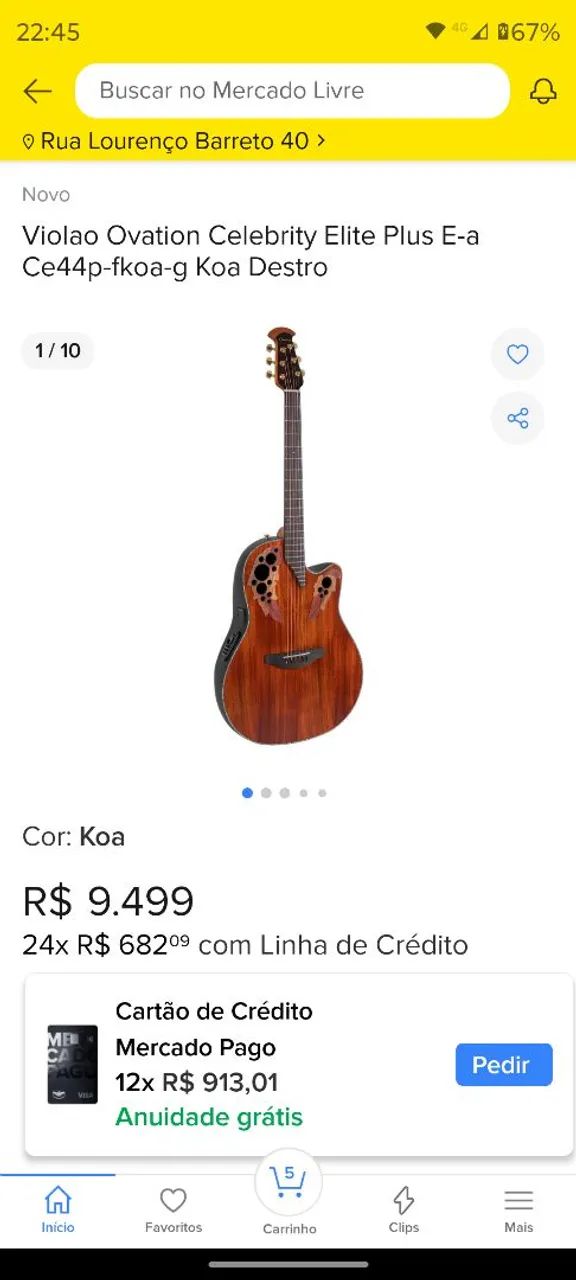 Violão Ovation Celebrity cc48 Koa (TROCO) - Instrumentos musicais