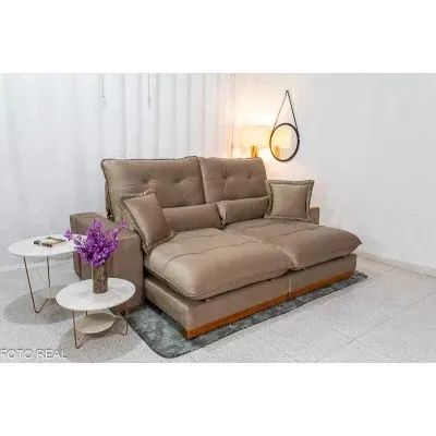 Sofá Retrátil Reclinável 2.50m Toronto Molas Ensacadas rf543 - Foto 2