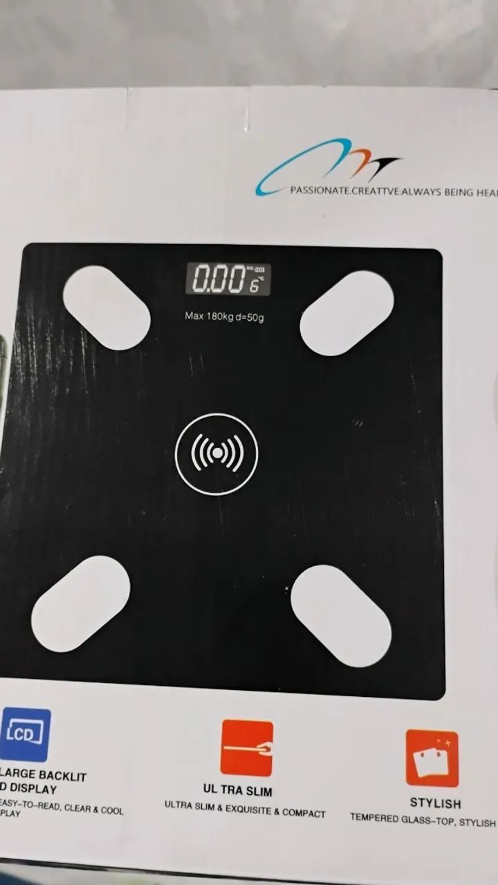 Balança Digital Medidora Corporal Bioimpedância até 180kg - Com Pilhas - Nova - Foto 4