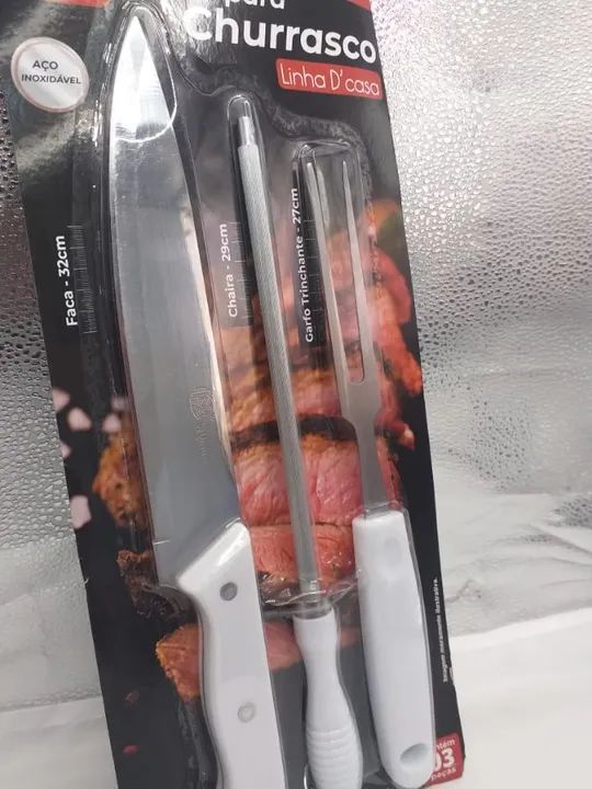 Kit Para Churrasco 3 Peças - Foto 2