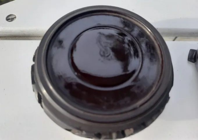 Par de peanha antiga em madeira suporte para vaso antigo de até 7cm diâmetro - Foto 4