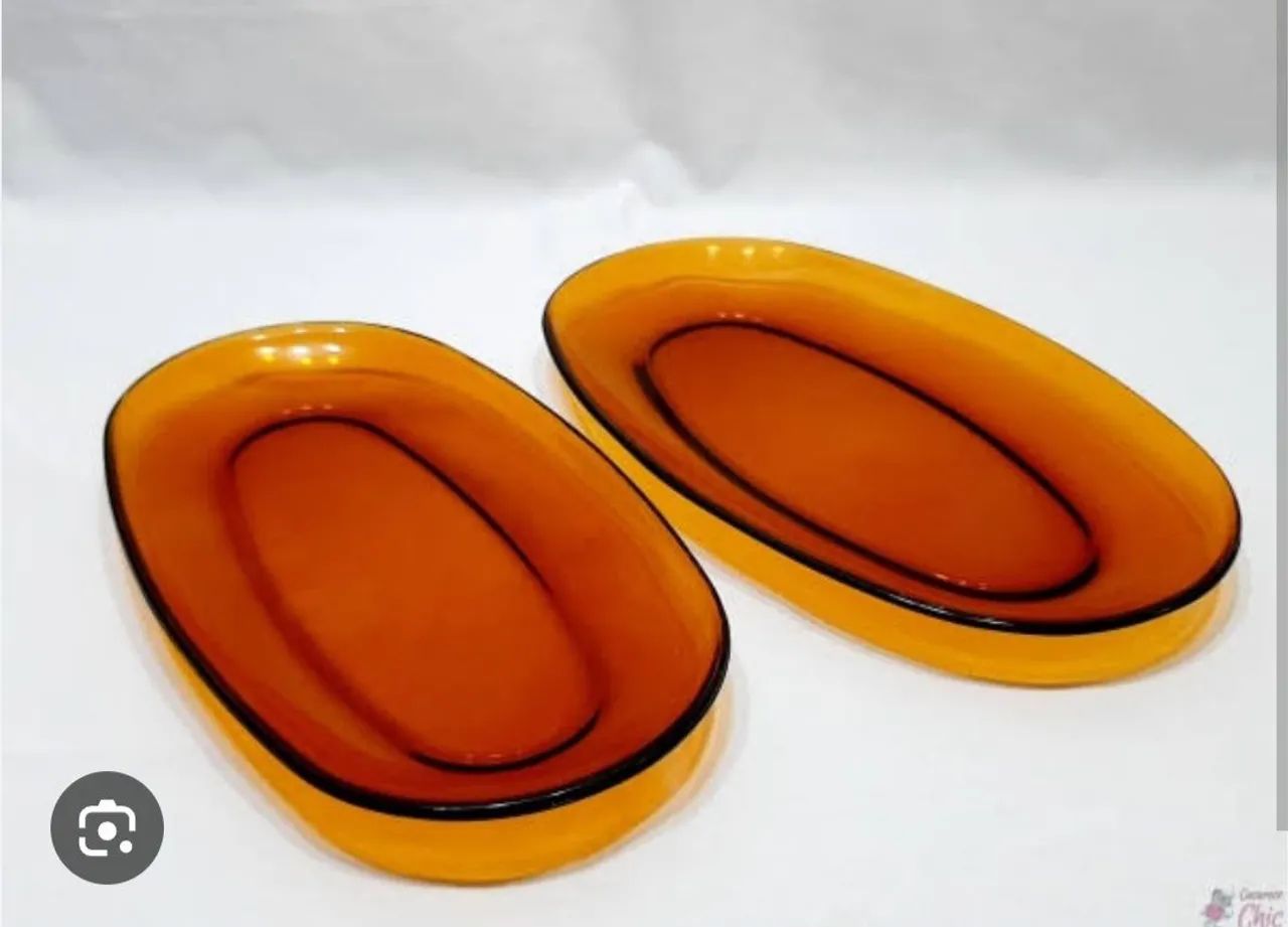 Travessa Duralex oval de vidro âmbar - Foto 2