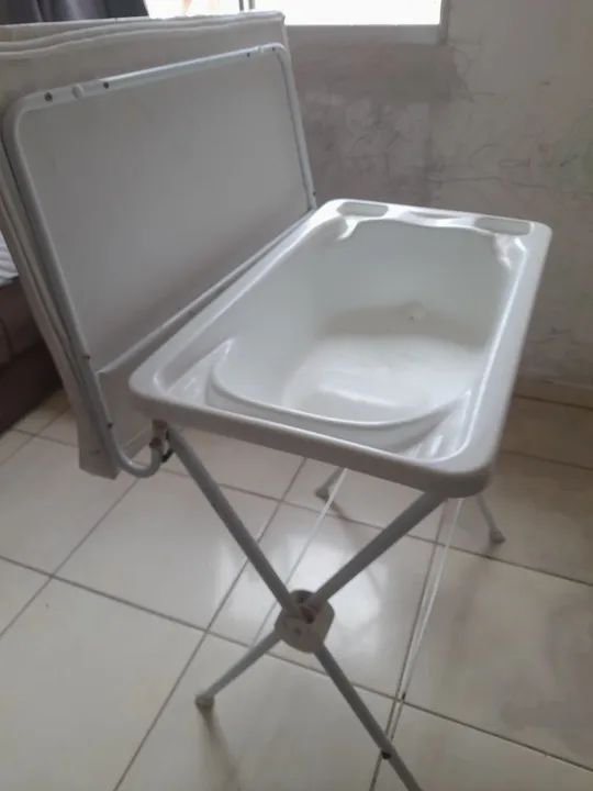 Banheira para Bebê com Trocador -  Branca - Foto 6