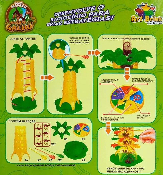 (PROMOÇÃO PIX) Jogo Pula Macacos - Foto 3