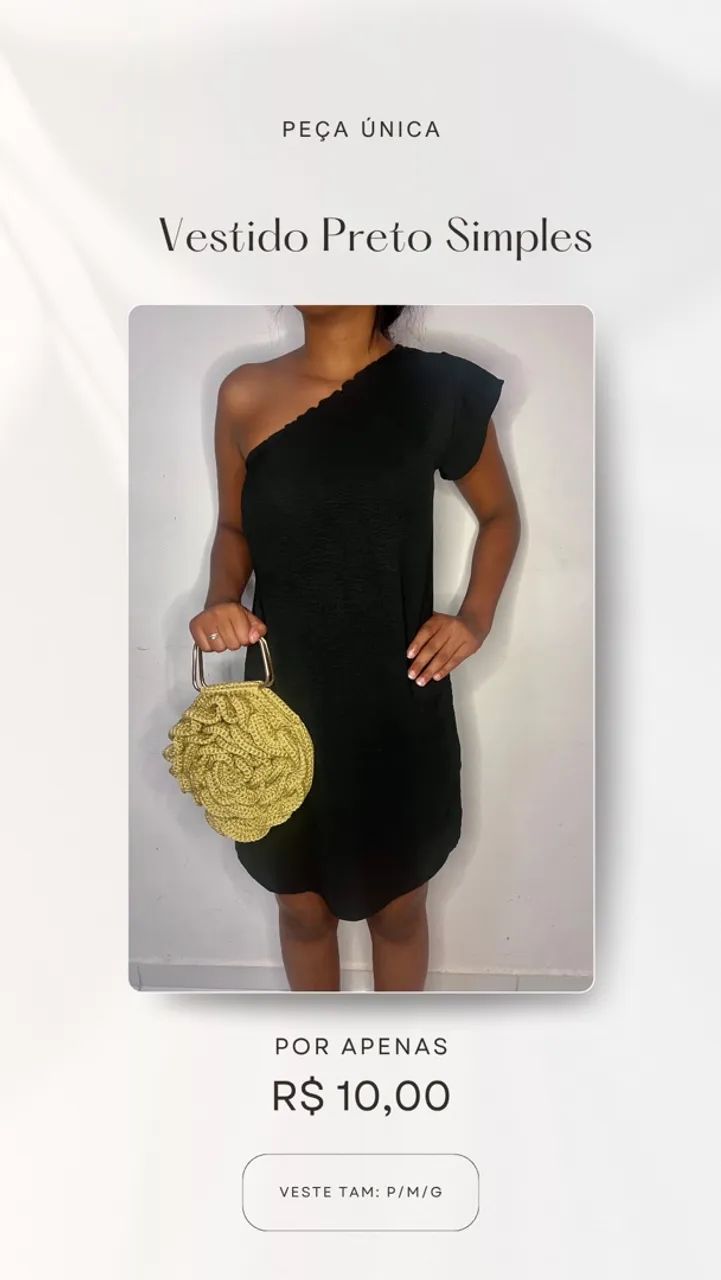 Vestido Simples Preto - Foto 3