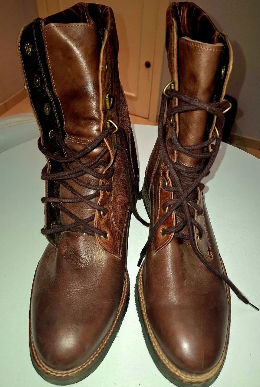 Bota Country longa na perna, marron. - Foto 2