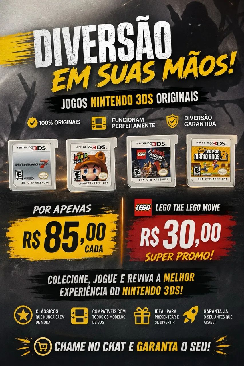Jogos de Nitendo 3ds originais 
