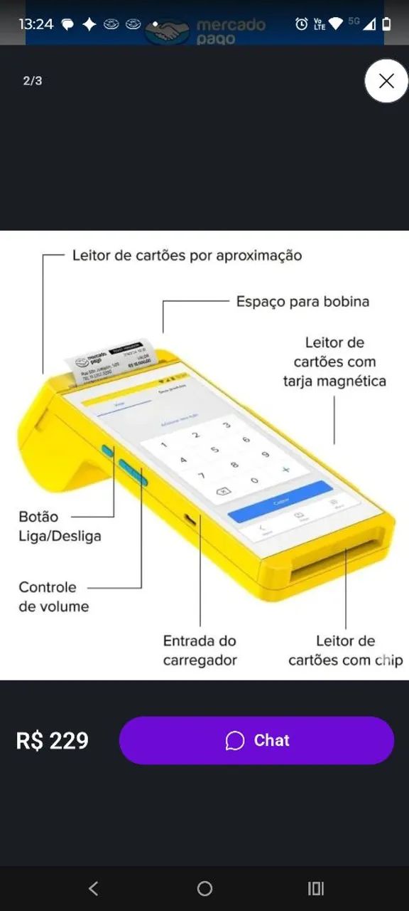 Maquina smart pro mercado pago  - Foto 2